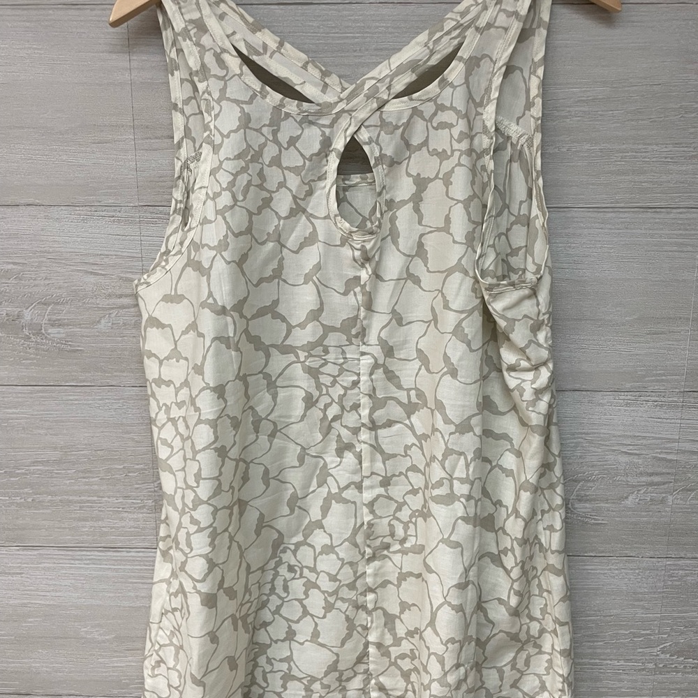 The North Face Cream Patterned Racerback Tank Top - Picture 2 of 5